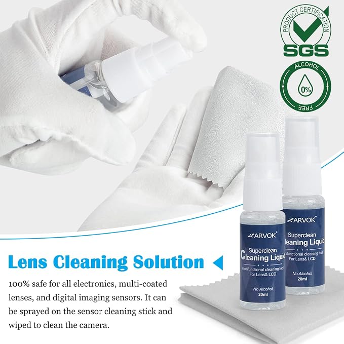 ARVOK Professional Camera Cleaning Kit, Including Air Blower/Cleaning