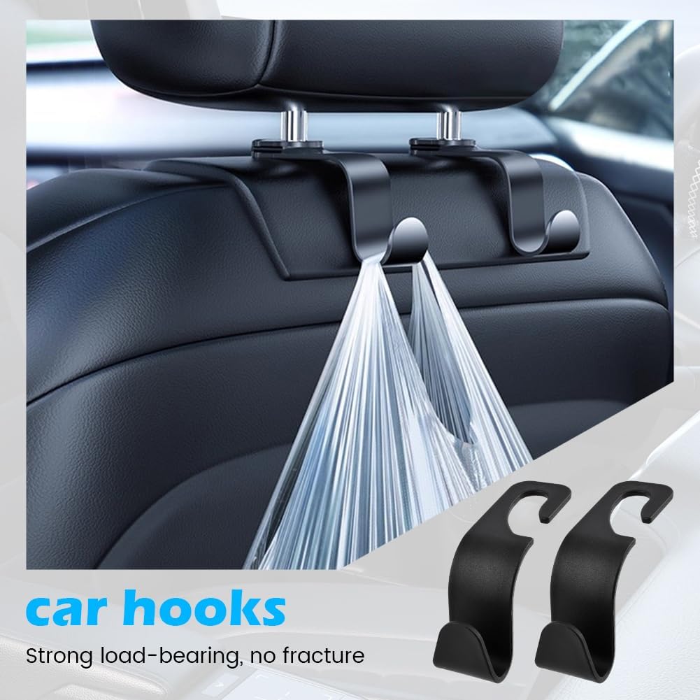 Car Cup Holder Expander, 2-in-1 Cup Holder Adapter with Expandable Base, Fits Large Water Bottles & Mugs in 2.2"-4.2" (10-48oz), 4 Car Seat Headrest Hooks Included