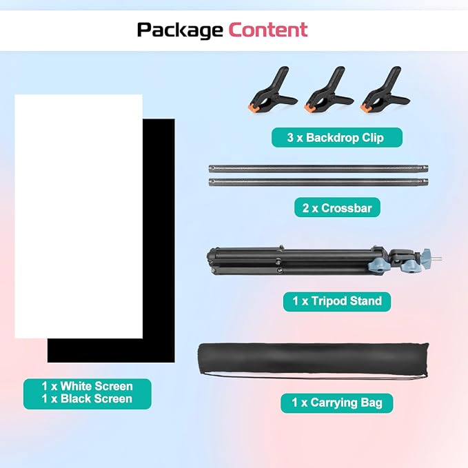 Product Photography Photo Backdrops Stand Kit, Photo Background, 26.8x50in