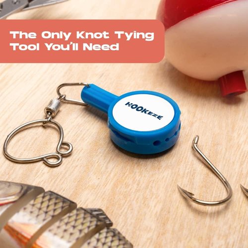 HOOK-EZE Fishing Knot Tying Tool - Effortlessly Tie Knots & Protect from Fish Hooks | 3-in-1 Cutter & Nippers