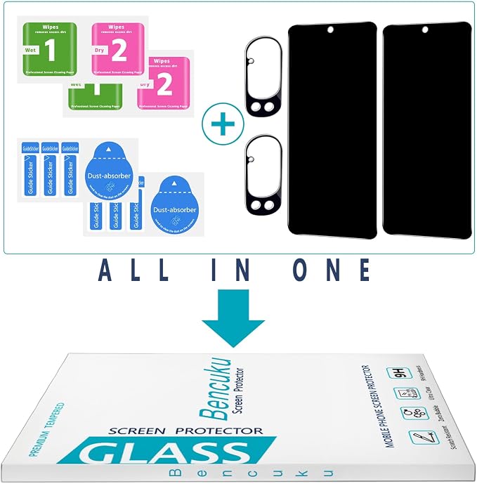 2 Pack Tempered Glass Privacy Screen Protector