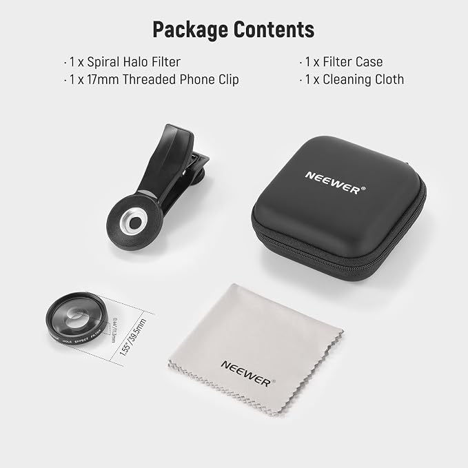 NEEWER 37mm Spiral Halo Prism Filter