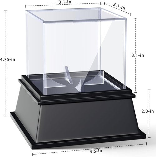 KKU Baseball Display Case - UV Protected Acrylic Holder for Official Size Balls | 2 Pack