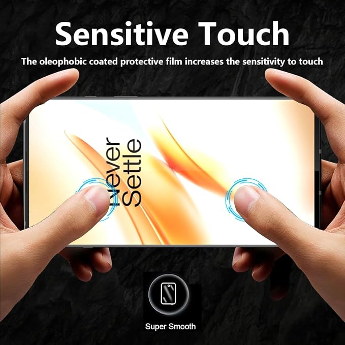 2 Pack Compatible with OnePlus 8 Pro screen protector Tempered Glass, 9H