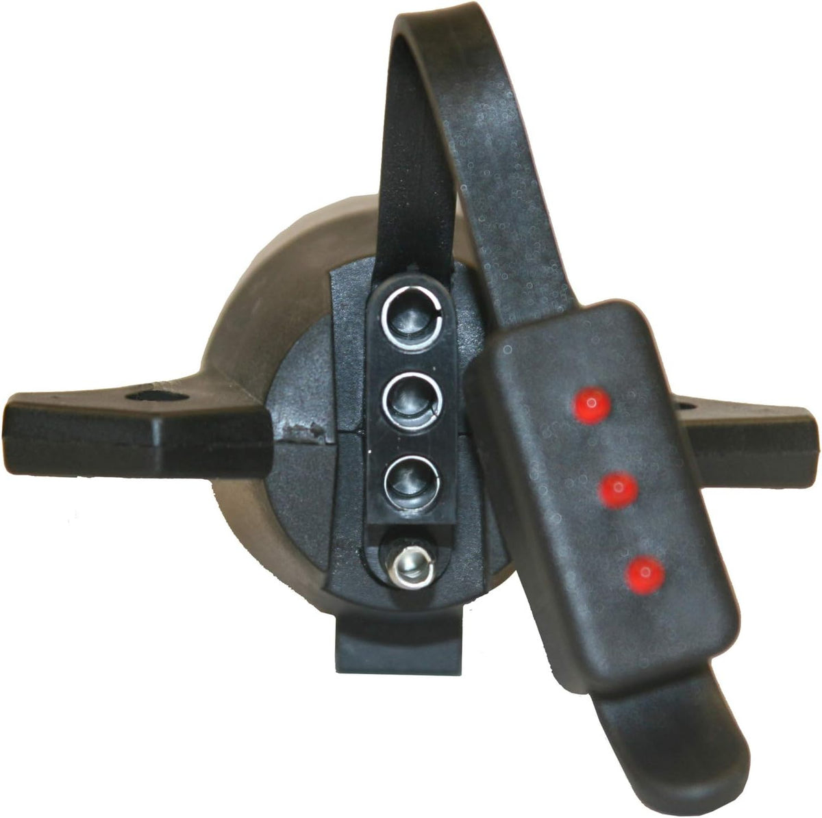 Buyers Products TC2074T 7-Way Flat to 4-Flat Trailer Connector Adapter with LED Tester, Durable Weather-Resistant Plastic Plug, Fixes Truck to Trailer Wiring Mismatch for Utility & Light‑Duty Trailers