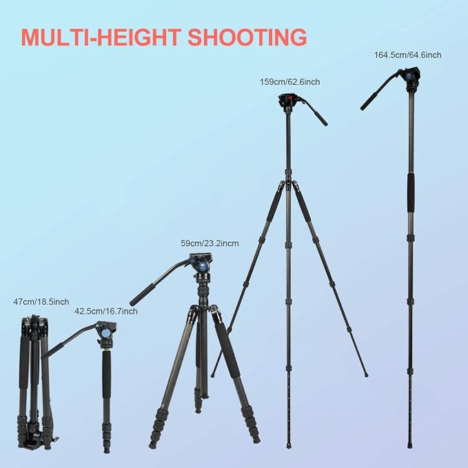 Sirui 2-in-1 Traveler Series Carbon Fiber Video Tripod