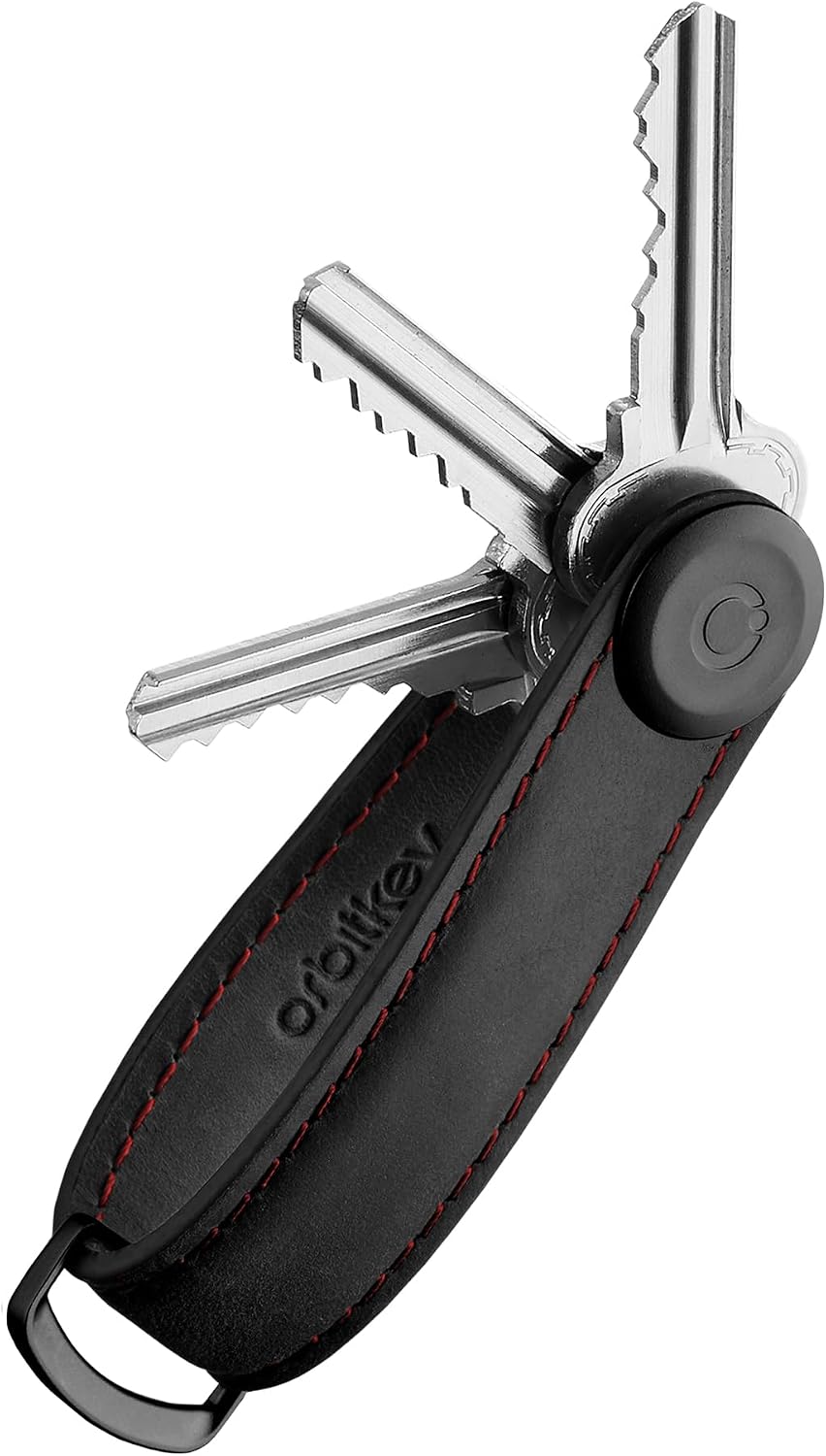 orbitkey Crazy Horse Leather Key Organizer | Quiet Profile | Holds up to 7 Keys