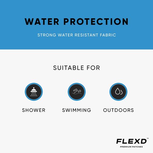 Flexd - Libre 3 Sensor Covers Waterproof, Freestyle Adhesive Patches (Pack of 30) Oval, Black