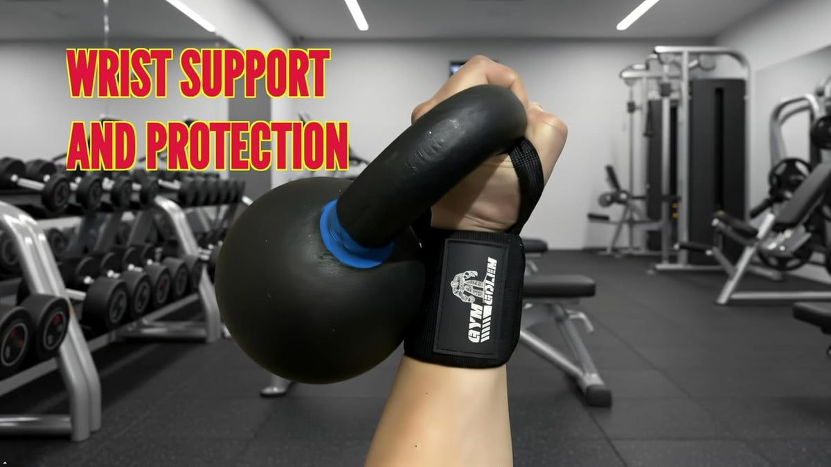 Skiennix Wrist Wraps - 18-Inch Premium Support with Thumb Loop for Powerlifting & CrossFit | 1 Pair