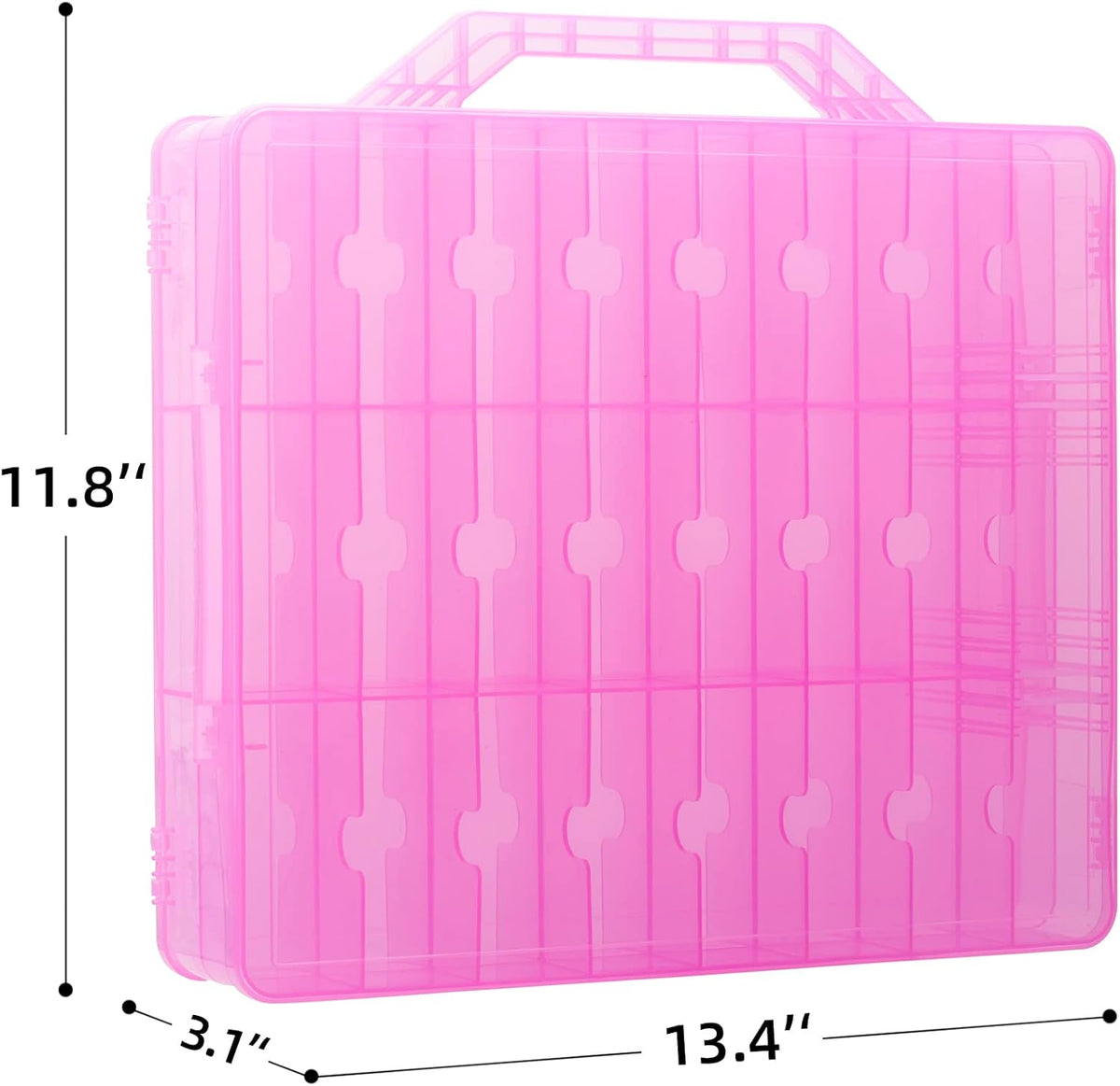 Double Sided Diecast Cars Storage Case for 48 Diecast Cars, Matchbox Cars, Mini Cars, Portable Transparent Storage Case for Diecast Cars, Matchbox Cars with 48 Compartments, Case Only