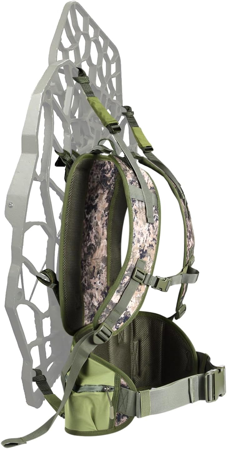 skiguard Universal Tree Stand Carrier: Lightweight Tree Stand Transport System Harness, Adjustable Treestand Carry Backpack Straps, Comfortable Padded Back Pack Straps, Fits Most Tree Stands