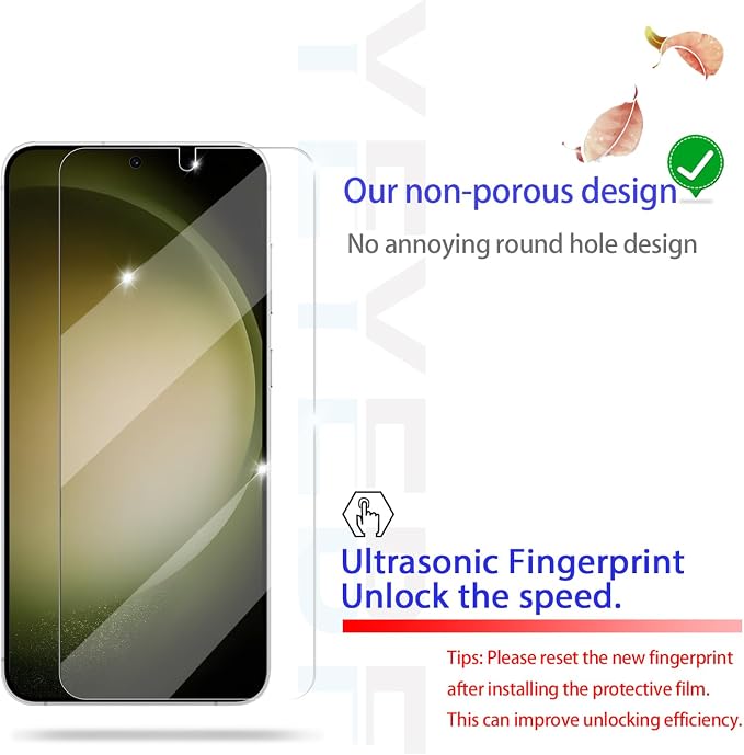 Screen Protector for Samsung Galaxy S23, Tempered Glass for Galaxy S23 & Camera