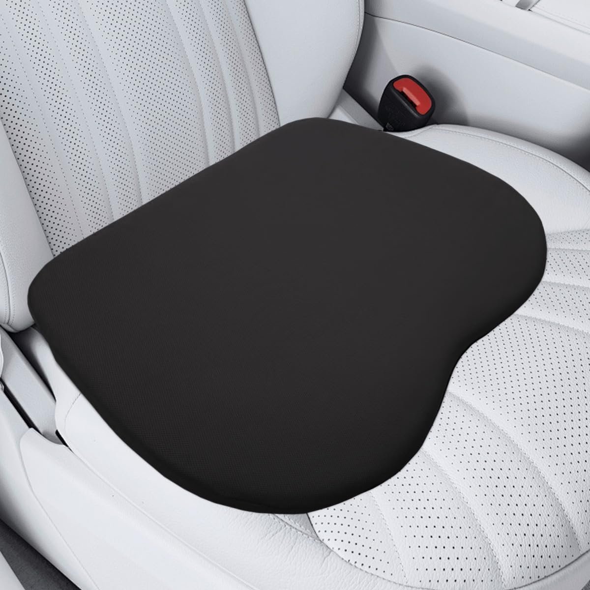 2 in 1 Wedge Car Cushion and Lumbar Support Pillow for Driving, Memory Foam Automotive Seat Booster Cushion, Non-Slip Vehicle Seat Pad for Car, Home, Office(Black)