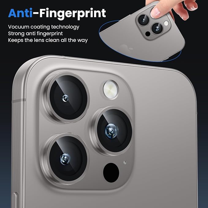WSKEN for iPhone 16 Pro/iPhone 16 Pro Max Camera Lens Protector