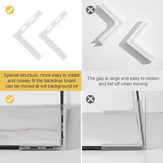 Meking 12Pcs 22Patterns Small Product Photography Backdrops Kit Photo