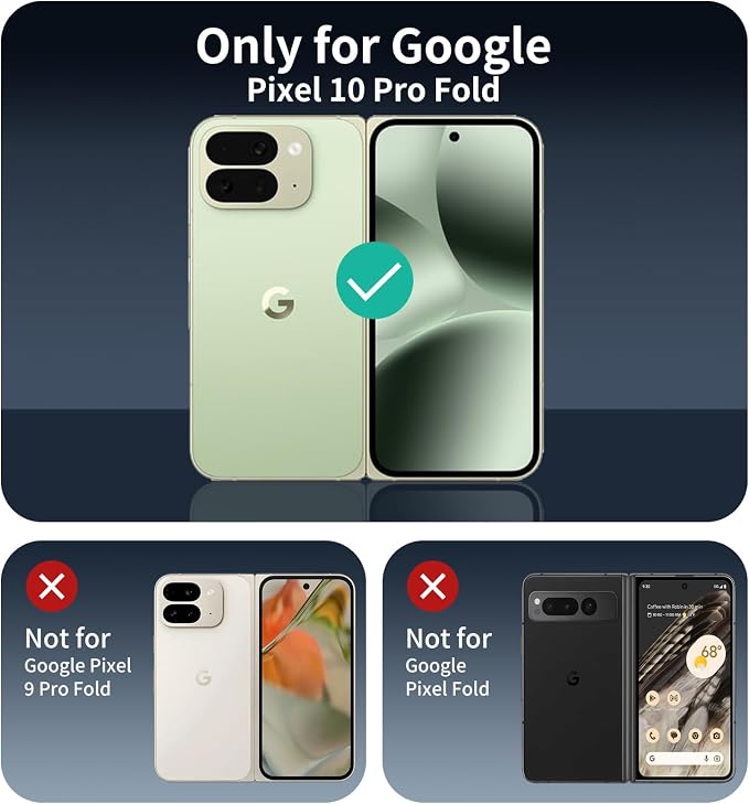 4-Pack Camera Lens Protector for Google Pixel 10 Pro Fold, Tempered Glass
