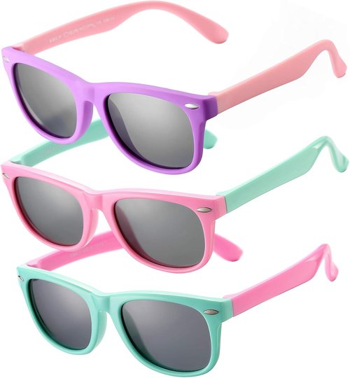 AZorb Kids Polarized Sunglasses - Flexible TPEE Rubber Frame | 100% UV Protection for Ages 3-8