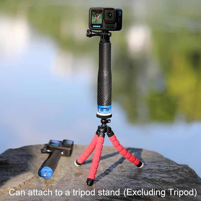 GEPULY 7''-23''Waterproof Pole Selfie Stick Pocket Size Underwater Handle Grip