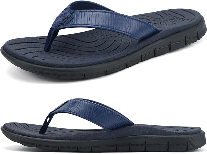 KuaiLu Comfortable Flip Flops for Women with Arch Support Summer Beach Walking Thong Sandals Slip On Indoor Outdoor