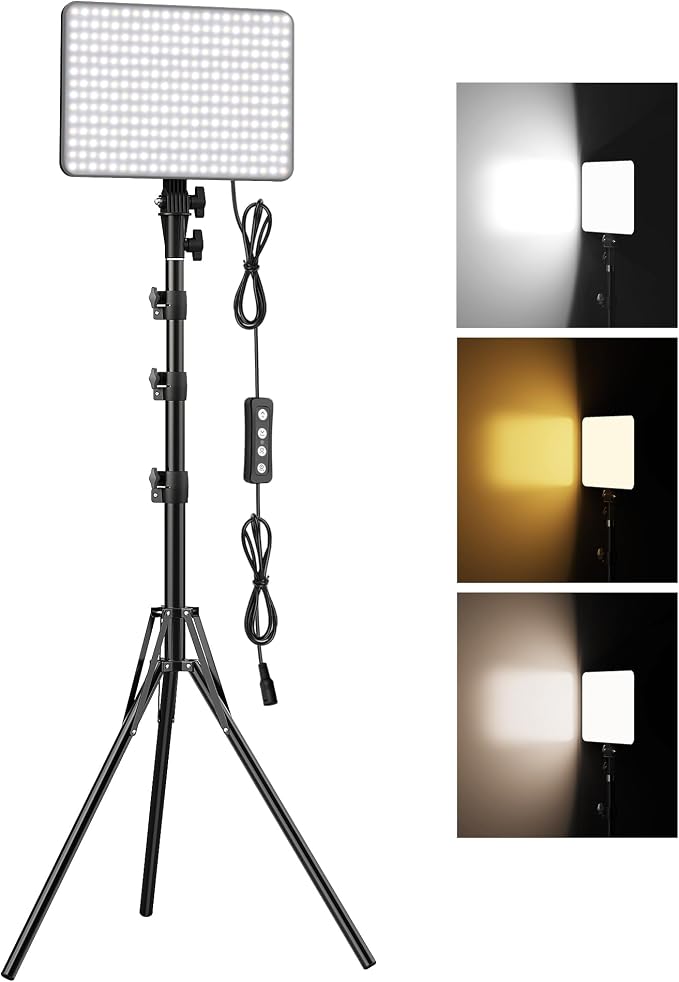 30W Upgraded Photography Lighting Kit, Anautin 1-Pack LED Video Lighting