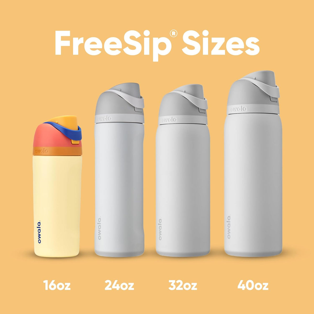 Owala Kids FreeSip Water Bottle - Insulated Stainless Steel with Straw, BPA-Free, 16 oz, Misty Horizon