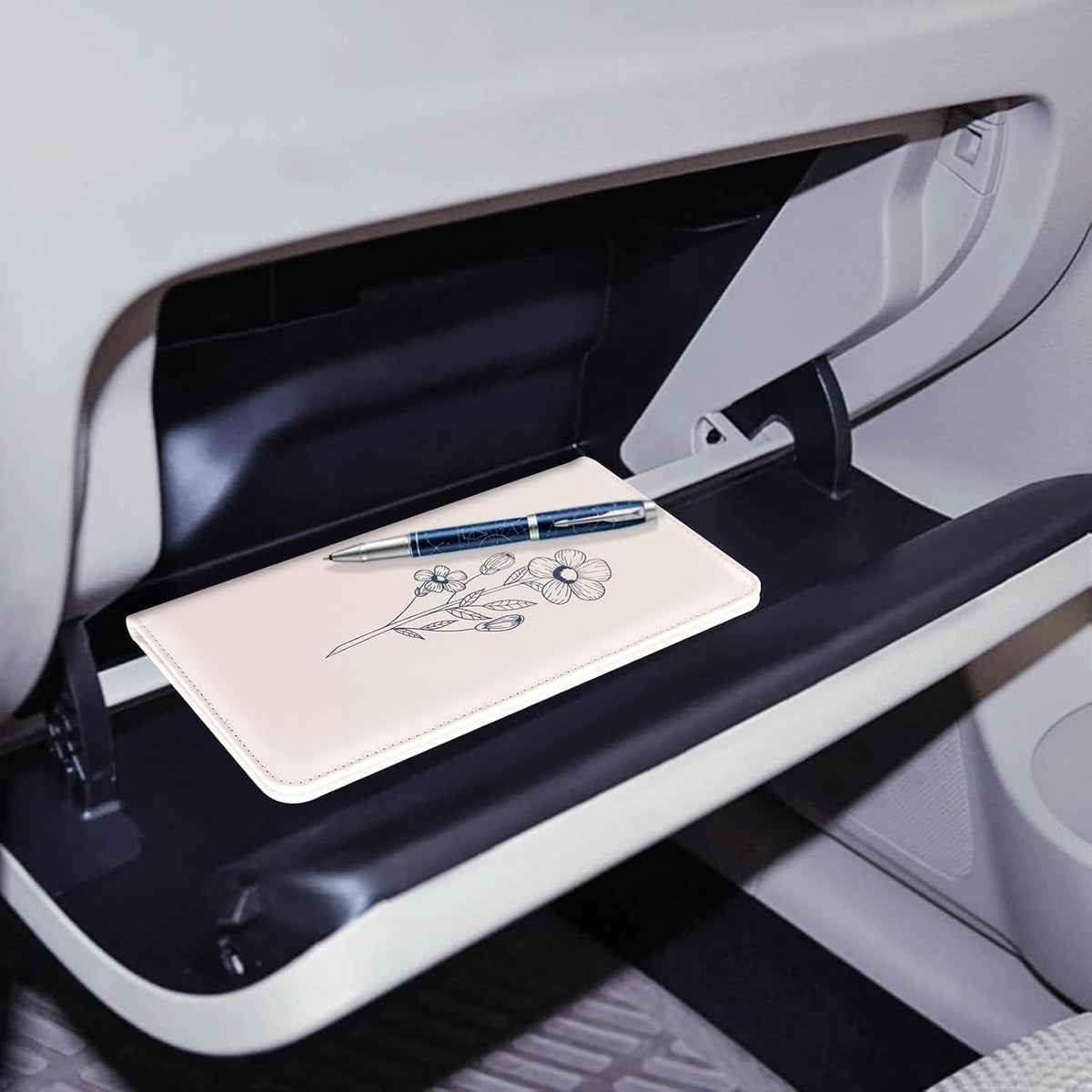 CoBak Car Registration and Insurance Holder | Vehicle Glove Box Organizer, Auto Truck Compartment Document Case with Magnetic Closure for Insurance & Driver License