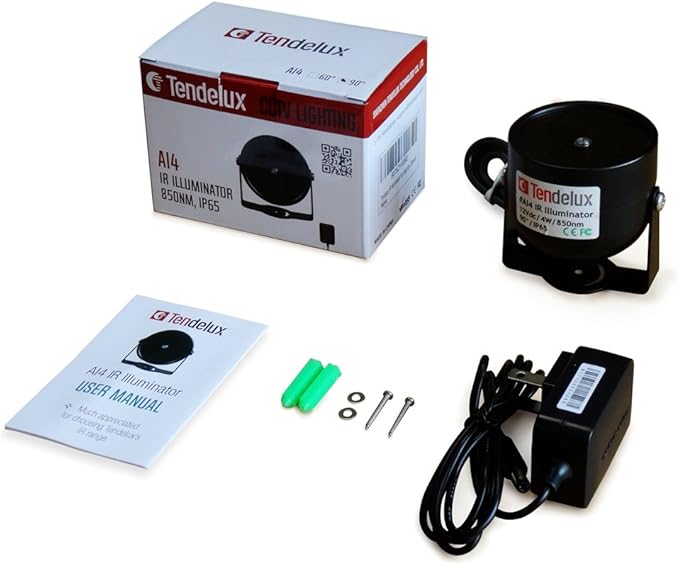80ft IR Illuminator | AI4 No Hot Spot Wide Angle Infrared Light
