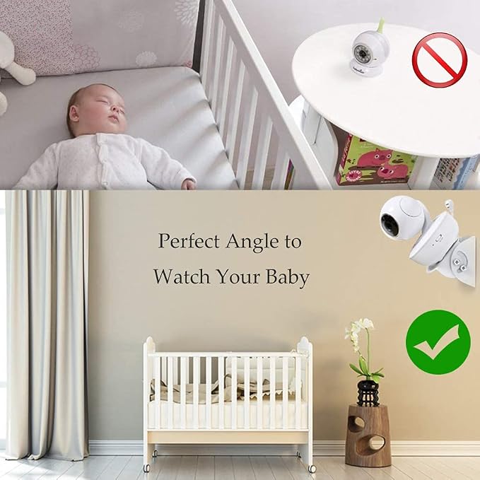 2 Pack-Adjustable Angle Baby Monitor Wall Mount