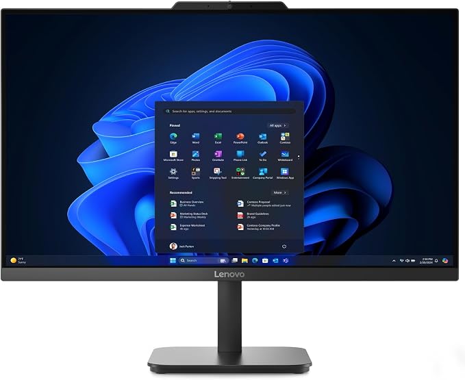 Lenovo IdeaCentre 24 All-in-One Desktop Computer Intel 16GB 512GB SSD AIO | WiFi 6, Windows 11 Home and a Space-Saving Screen in Ebony Black, Ideal for Work, Study, Streaming and Everyday Family Use