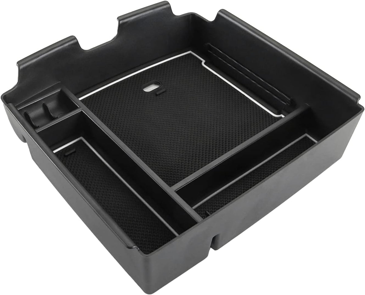 SKTU for 2022-2026 2027 Kia Carnival Center Console Organizer 2024 2025 2026 2027 Carnival Accessories Console Tray 2024 2025 2026 2027 Carnival ABS Console Organizer with Coin and USB Hole (White)