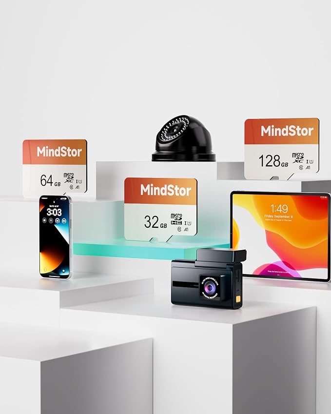 Micro SDXC 64GB Memory Card, MindStor 90MB/s Read Speed TF Card