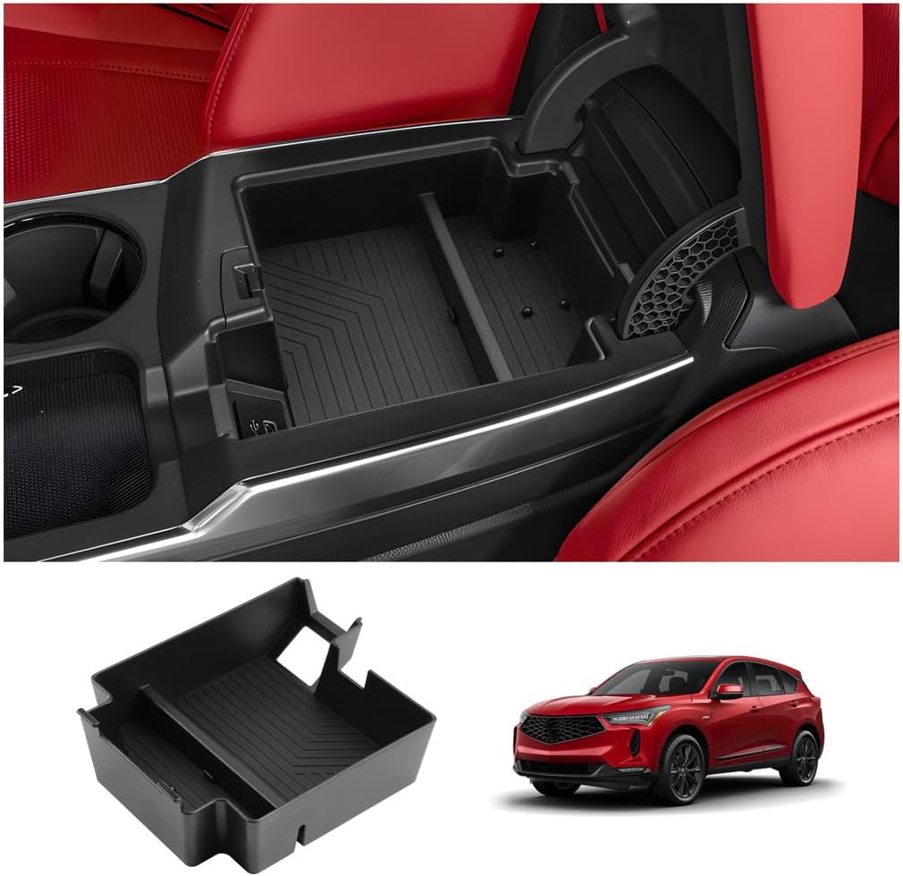 LUWU 2025 2026 A cura RDX Center Console Organizer Compatible with 2025 2026 A cura RDX Accessories Armrest Console Organizer Armrest Insert Tray Black-Trim