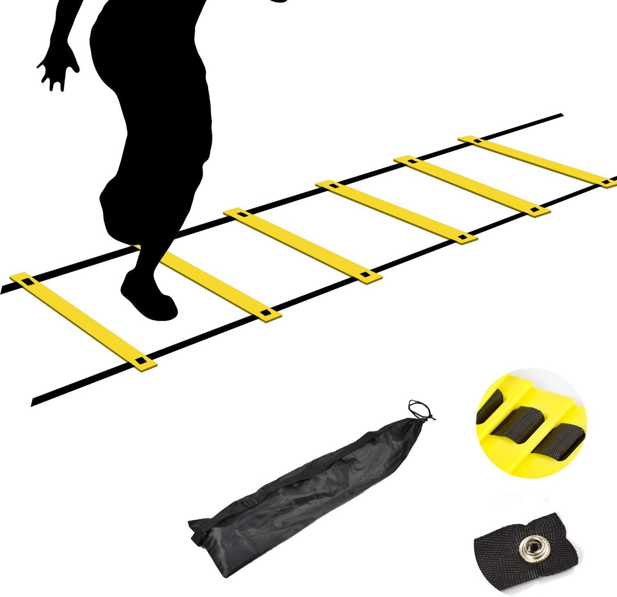 TNZMART Agility Ladder - Speed Training Equipment for Football & Basketball | 10FT & 20FT with Carrying Bag