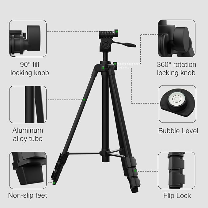55-inch Lightweight Aluminum Laser Level Tripod Stand