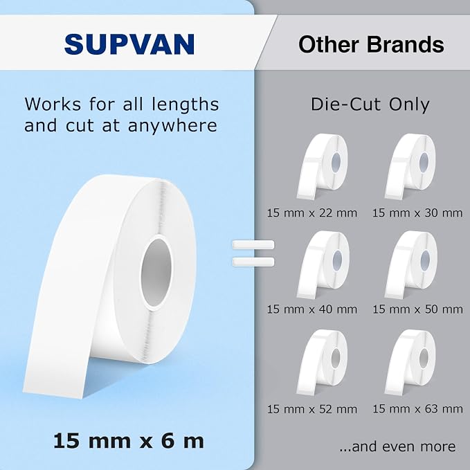 SUPVAN Label Makers E10 Mini Bluetooth Label Printer Wireless Labeler Label