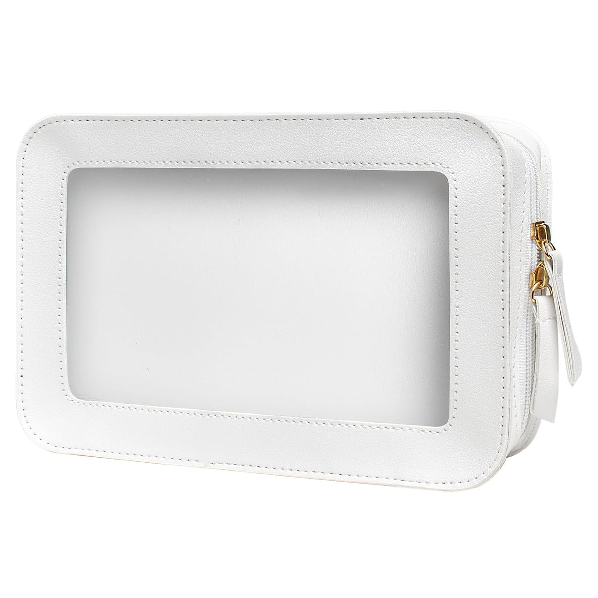 LETGO Clear Makeup Bags, TSA Approved Toiletry Bag with Zipper, Mini Clear Makeup Organizer Fit Carry-on Travel Essentials,Clear Cosmetic Bags for Women Men (0-Mini-Purple)
