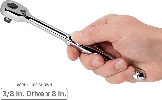 TEKTON 3/8 Inch Drive Quick-Release Ratchet Set, 4-Piece (4-1/2, 8, 12, 18 in.) | SRH91106