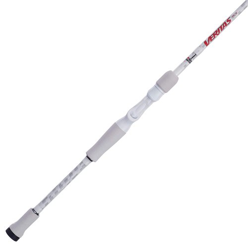 Abu Garcia 7’3” Veritas Casting Fishing Rod, 1-Piece Rod, 12-25lb Line Rating, Heavy Rod Power, Fast Action, 3/8-1 1/2 oz. Lure Rating, White