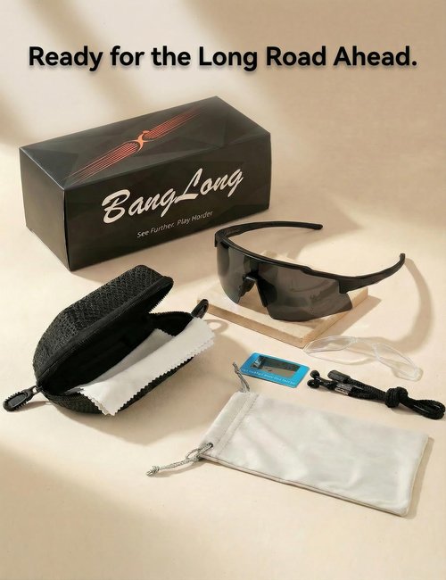 BangLong Polarized Sports Sunglasses for Men Women - UV400 Protection Sun Glasses for Cycling Running Baseball Fishing Hiking