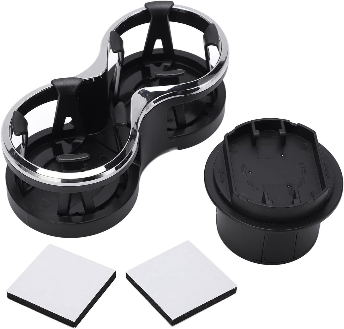 2 in 1 Drink Organizer Plug and Play Universal Thick Multi-Function Car Cup Holder Extender for Milk Tea Can Ashtray