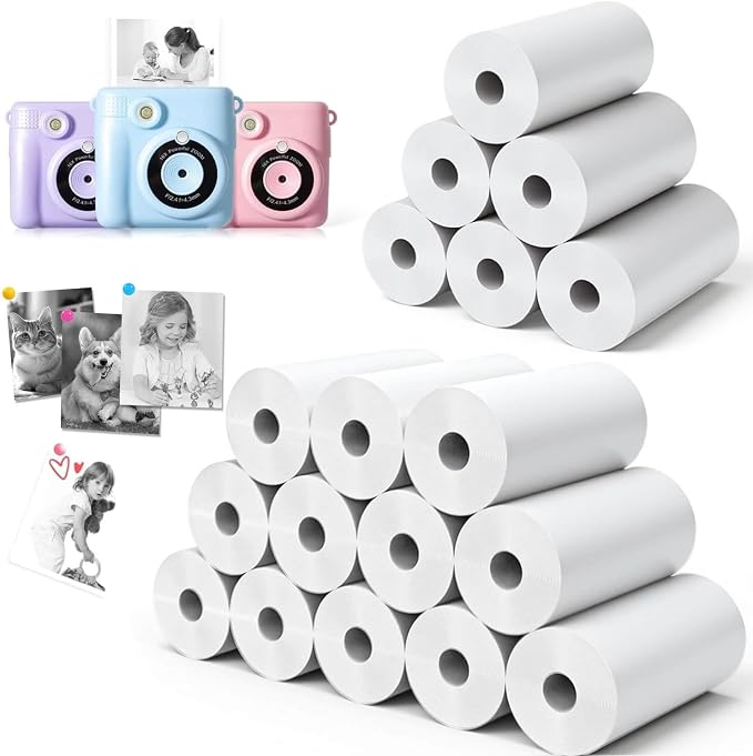 18 Rolls Kids Camera Paper Roll Refill Compatible