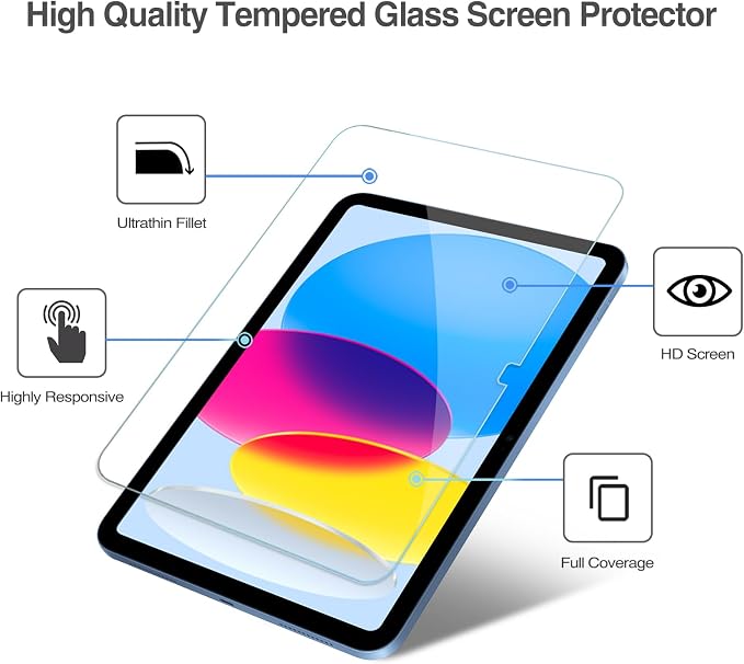 ProCase Screen Protector for iPad A16 2025 11th/10th 2022 Generation, 2