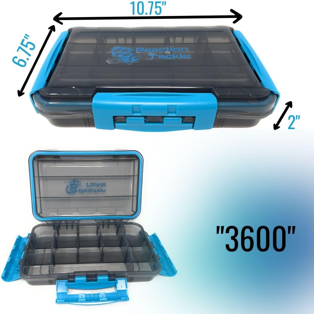 Reaction Tackle Ultimate Waterproof Tackle Box Trays - 2-Pack of 3-Clip Trays for Organized Storage