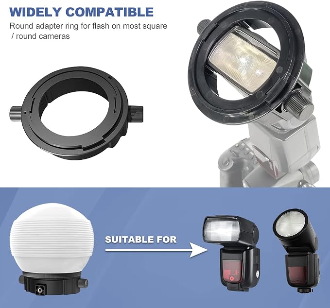 Photography Lighting Flash Diffuser Set, LENSGO Professional Flash Kit Flash