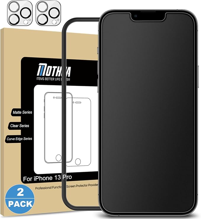 Mothca 2 Pack Matte Glass Screen Protector