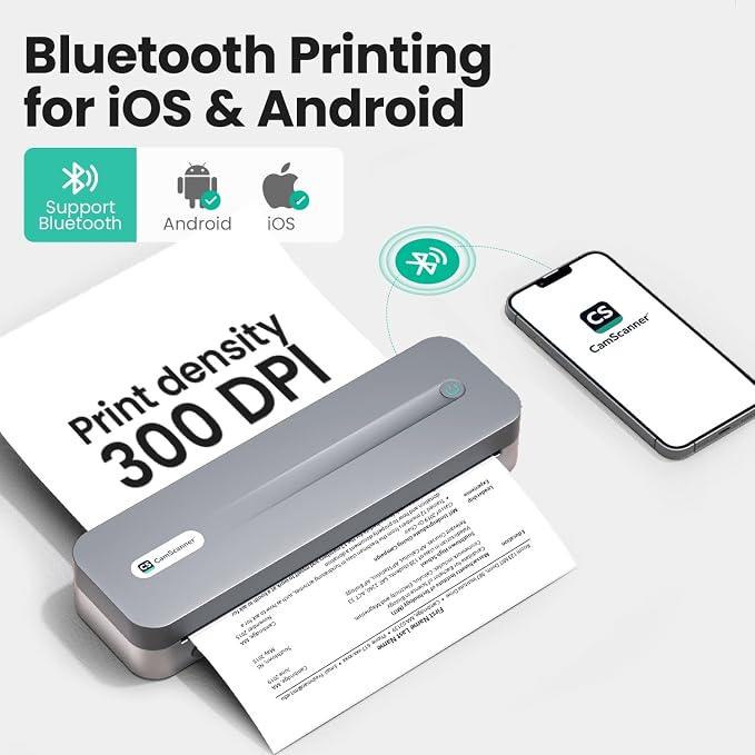 P1 Pro Portable Inkless Printer, 300 DPI Wireless Thermal Printing