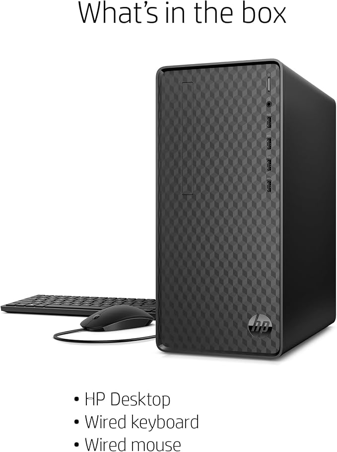 HP Desktop Computers Tower PC, Intel i5-10400 (16GB DDR4 RAM, 512GB SSD) | Compact & Silent Design, Idea for Home Daily use, Web Browsing, WiFi Adapter, Keyboard & Mouse Included, Windows 11 Home