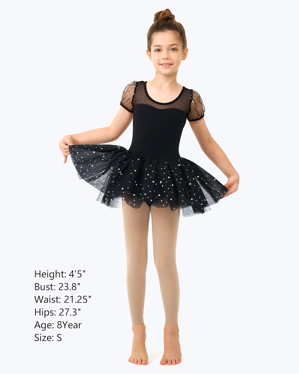 Stelle Ultra Soft Girl's Footless Dance Tights - Perfect for Ballet & Gymnastics | Toddler to Big Kid Sizes