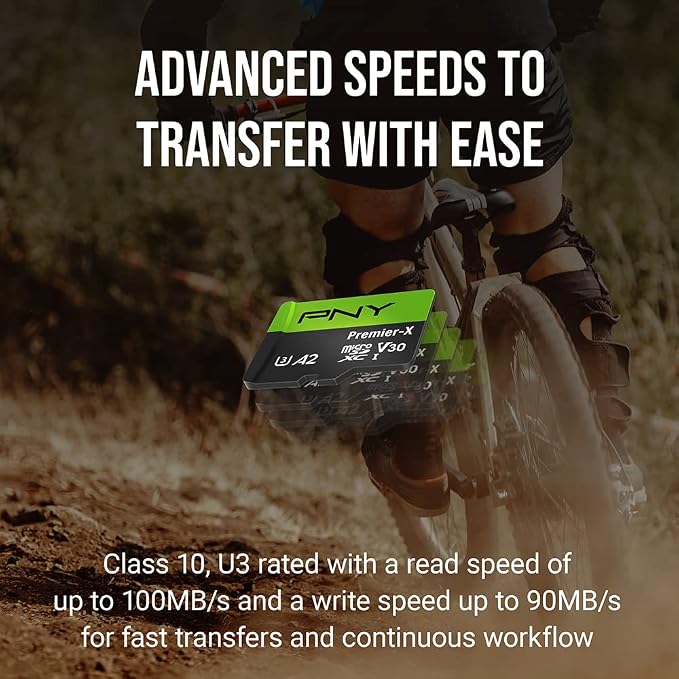 PNY P-SDU512V32100PX-GE 512GB Premier-X Class 10 U3 V30 microSDXC Flash Memory