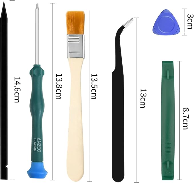 Cleaning Repair Tool Kit for PS4 PS5, Screwdriver Set with TR9 Torx Security Screwdriver PH00 PH0 PH1 Phillips Screwdriver for Sony Playstation 4&5 Console and Controller Tear Down